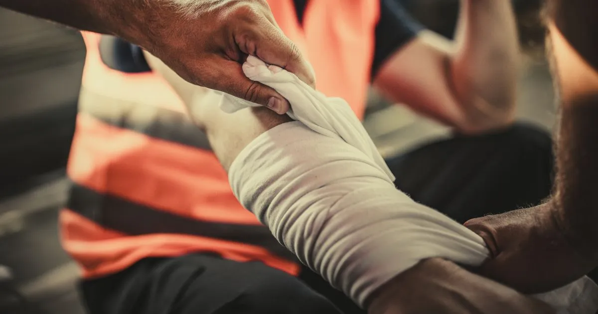 Male with injury to arm